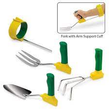 When you need to plant seedlings or pull small weeds, flip your seat over and use it as a kneeler. Easi Grip Garden Tools Set Of 4 Garden Tools Garden Tool Set Adaptive Equipment