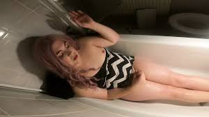 Crossdresser Juvia Jolie is a Sexy Sissy Slut and Jerking in the Bathtub:  Shemale Porn