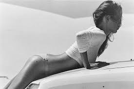 #mlle clothing #henrik purienne #kim riekenberg #citroen #black and white #legs #halter top #backless. Kim Riekenberg By Henrik Purienne Elusive Magazine