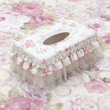 Amazon Com Sweet Lace Cloth Tissue Box Tissue Pumping Paper Box Desktop Napkin Storage Box Decoration Pap Tissue Boxes Diy Tissue Box Cover Tissue Box Covers