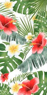 Hawaii Iphone Wallpaper Tropical Floral Wallpaper Iphone Floral Wallpaper