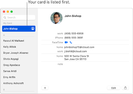 Check spelling or type a new query. Set Up Your My Card In Contacts On Mac Apple Support