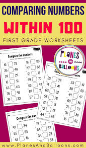 Comparing Numbers Worksheets First Grade Free Printable Pdf Planes Balloons Let S Make Learning Fun In 2020 First Grade Worksheets Comparing Numbers Worksheet Comparing Numbers