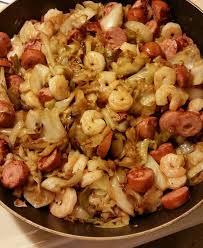 Fried Cabbage With Sausage Shrimp I Start Buy Frying In Bacon Grease Let My Cabbage Cook Down Cabbage And Sausage Fried Cabbage Fried Cabbage With Sausage