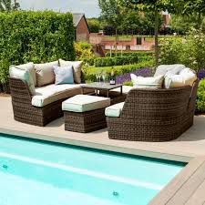 Rattan daybeds give you the ultimate in pure comfort. Maze Rattan Flat Weave Cheltenham Brown Daybed Cfs Furniture Uk