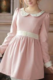 2 Peter Pan Collar Dress Tumblr Korean Fashion Women Dresses Long Sleeve Dress Korean Fashion Dress