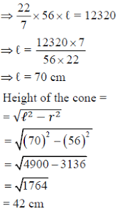 Check spelling or type a new query. The Curved Surface Area Of A Cone Is 12320 Cm 2 If The Radius Of Its Base Is 56 Cm Find Its Height Sarthaks Econnect Largest Online Education Community