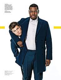 Delta Sky Editorial Feat Colin Jost Michael Che In Brooklyn Tailors Bkt50 Bright Navy Suiting Styling Saraalviti Mrsbeccago Michael Che Suiting Style
