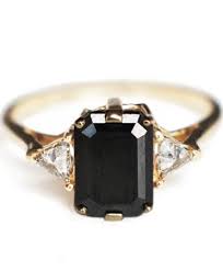 Alternative Engagement Rings For Edgy Brides That Aren T Bands Black Diamond Ring Engagement Square Black Diamond Black Diamond Ring