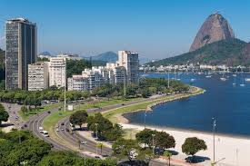 Botafogo is a beachfront neighborhood in rio de janeiro, brazil. View Of Botafogo Beach And Sugarloaf Mountain Stock Image Image Of Sugarloaf Wide 112626051