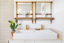 In this case, the wooden shelves add some rustic flair to the spotless bathroom. 28 Stylish Bathroom Shelf Ideas The Most Clever Bathroom Storage Solutions