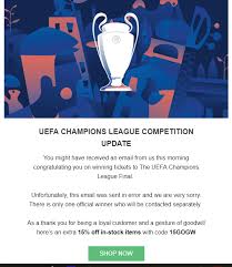 This is and overview of the uefa champions league participants in 20/21. Zavvi Champions League Final Competition Winner Email Blunder Security Boulevard
