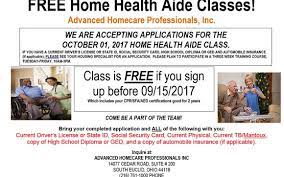 We send you these listings from the different states that offer the training. Free Home Health Aide Classes By Advanced Homecare Professionals Inc In Cleveland Oh Alignable