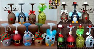 5 Cute And Clever Painting Ideas To Christmas Ify Your Wine Glasses Diy Crafts