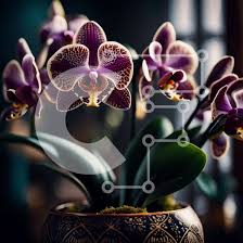 Purple Orchid with Dark Purple Flowers ...