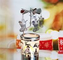 Portavelas Giratorio Navideño Personalizado de Fábrica China, Portavelas de  Carrusel, Molino de Viento, Calcetines, Velas de Té, Velas Giratorias