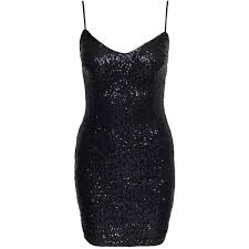 New Look Sequin V Front Cami Dress 145 Qar Liked On Polyvore Featuring Dresses Black Party Sequin Dress Short Short Black Cocktail Dress New Look Dresses