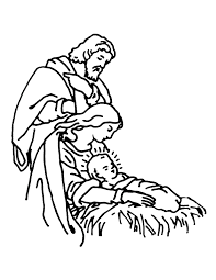 Nativity I will guide you step by step through the process of drawing this cartoon nativity before we draw jesus and mary, i want to show you how far apart the figures will be…so please look at this picture. nativity