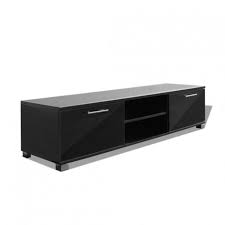 Un meuble tv design et unique. Meuble Tv Noir Brillant L 120cm Dm243042t Cdiscount Maison