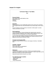 Maybe you would like to learn more about one of these? Cv Template In English Printable Pdf Download