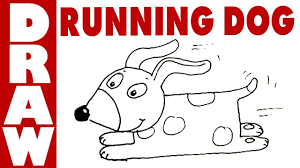 How To Draw A Running Dog! (Very Easy) - Youtube