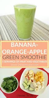 Green Smoothie Recipe With Banana Orange Apple Green Apple Smoothie Green Smoothie Recipes Healthy Smoothies