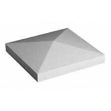 Chapeau de pilier pointe diamant gris 35,5 x 35,5 cm | Castorama