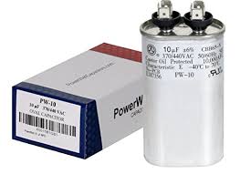 Powerwell 10 Uf Mfd 370 Or 440 Vac Oval Run Capacitor Pw 10 For Fan Motor Blower Condenser In Air Handler Straight Cool Or Heat Pump Air Conditioner