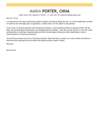 Mar 01, 2021 · a home health aide is on the front line with patients in vulnerable states. Professional Home Health Aide Cover Letter Examples Livecareer