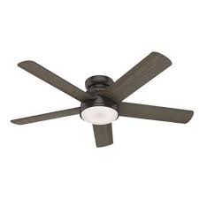 Hunter Romulus 54 In Integrated Led Indoor Noble Bronze Low Profile Ceiling Fan With Light Kit And Remote Remote Control 59482 In 2020 Ceiling Fan Led Light Kits Dimmable Led Lights