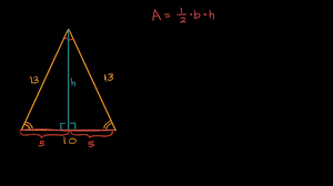 Consider three squares of sides a, b, c mounted on the three sides of a triangle having the same sides as shown. Find Area Of Isosceles Triangle Pythagorean Theorem Video Khan Academy