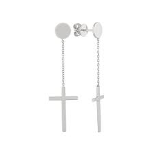 5 out of 5 stars. Dangle Cross Earrings In Sterling Silver Shane Co