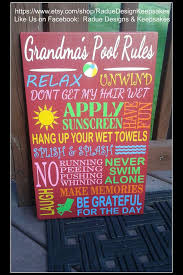Pool Rules Sign Personalized Custom Sun And Waves 2 Vinyl Clear Coat Keyhole Slot Pool Rules Pool Rules Sign Pool Signs
