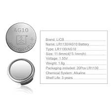 Licb 20 Pack Lr1130 Ag10 Battery 1 5v Alkaline Button Cell Batteries For Watch