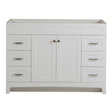 Bathroom vanities without tops can be purchasing specifically from the online stores or direct from our manufacturers. Home Decorators Collection Thornbriar 48 In W X 21 In D Bathroom Vanity Cabinet In Polar White Tb4821 Wh The Home Depot