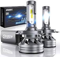 Amazon Com Fahren H4 9003 Hb2 Led Headlight Bulbs 60w 12000 Lumens Super Bright Led Headlights Conversion Kit 6500k Led Headlights Headlight Bulbs Headlights