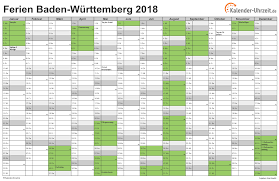 Mit dem ferienkalender erfahren sie, wann ihr bundesland ferien hat. Ferien Baden Wurttemberg 2018 Ferienkalender Zum Ausdrucken