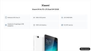 Xiaomi Mi 4c TD-LTE Dual SIM 32GB Full ...