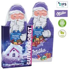 20 tafeln befinden sich in einem karton. Milka Weihnachtsmanntafel Im Schuber Nonvision