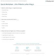 An older sister named christine king farris, and a younger brother named alfred daniel a.d. williams king. Quiz Worksheet Life Of Martin Luther King Jr Study Com