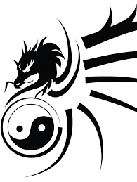 Good and bad, light and darkness, hot and cold, masculine and feminine. Very Nice Dragon With Yin Yang Tattoo Stencil Tribal Dragon Tattoos Dragon Tattoo Designs Dragon Tattoo