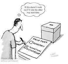 Voting cartoon 1 of 2119. Voting For Dictatorship Cartoon