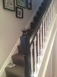 Painted Bannister In Hallway Farrow Ball Railings Instagram Home Diy Decor Hallway Designs Hallway Decorating Stairs