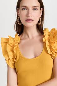 Ulla Johnson Koa Top Goldenrod