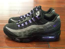 Air Max 95 Black Medium Grey Purple Colorup Copped In Ny Nike Air Max 95 Boots Nice Shoes