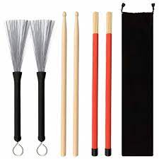 Cooyeah Drum Stick Brush Set Multi A 4l54224412 Drum Stick Drum Brushes Drum Sticks Brushes