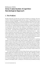 Pdf Irony In Jane Austen A Cognitive Narratological Approach Cognitive And Diachronic Perspectives