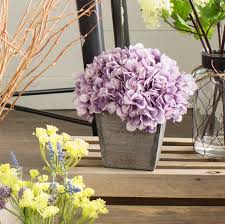 Choose from contactless same day delivery bring the look of fresh spring blooms to your home with the artificial hydrangea arrangement in glass vase from threshold™. August Grove Artificial Hydrangea Floral Arrangement In Planter Reviews Wayfair