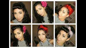 Then make waves, pinning your hair up and under at the nape of your neck, for a sophisticated '40s finish. 6 Pinup Styles For Naturally Curly Hair Youtube