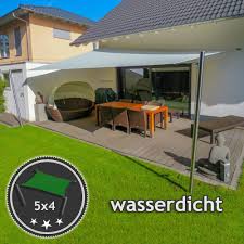 Sonnensegel Komplett Set In Rechteckig 5x4m Fur Besten Sonnen Und Regenschutz Auf Ihrer Terrasse Mit D Sonnensegel Terrasse Sonnensegel Terrassenuberdachung